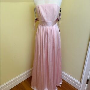 Girls' Pink Strapless Party Dress